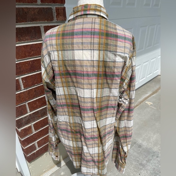 Frye Women’s Plaid Western Button Down Top Size XL - Picture 2 of 5